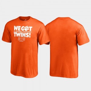 Tiger Town We Got Twins College Football Playoff 2018 National Champions Youth T-Shirt - Orange 453732-119
