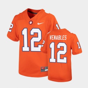 Tyler Venables CLEM Youth Replica #12 Untouchable Jersey - Orange 646020-118